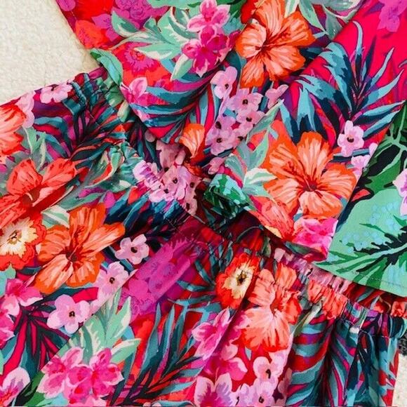 Show Me Your Mumu $148 Womens Small Multi Floral Print Rosarita Strapless Romper - Picture 8 of 15